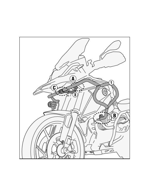 Tubular Protection Kit Black Givi TNH5124 BMW R1200/1250 GS - 2 Tubular Protection Kit Black Givi TNH5124 BMW R1200/1250 GS - 2