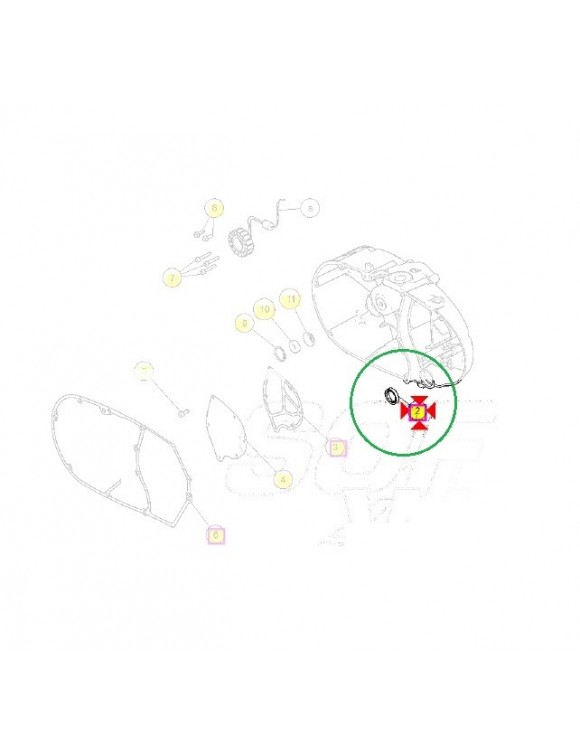 Paraolio carter destro g20x27x5 570241 Royal Enfield conti GT,Classic,Bullet 500 - 3