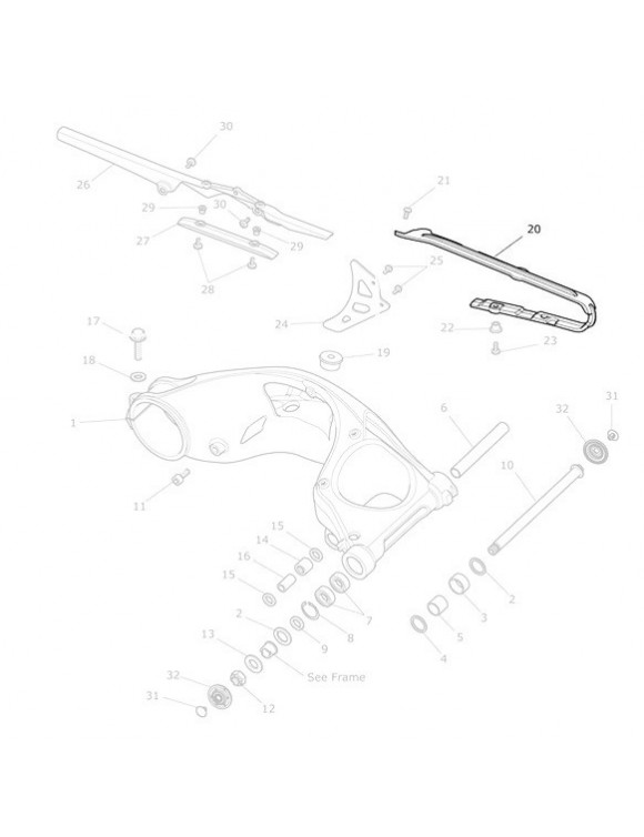 Pattino interno scorricatena forcellone originale t2057317 Triumph Speed Triple - 5 Pattino interno scorricatena forcellone originale t2057317 Triumph Speed Triple - 5