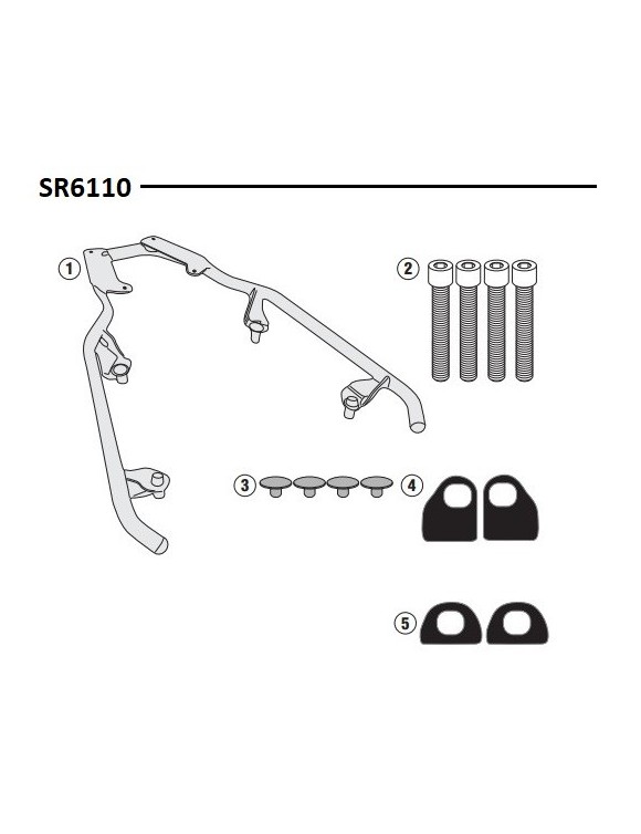 GIVI SR6110 Porte-bagages noirs monookey/Monolock Kymco AK 550 Tronc - 1
