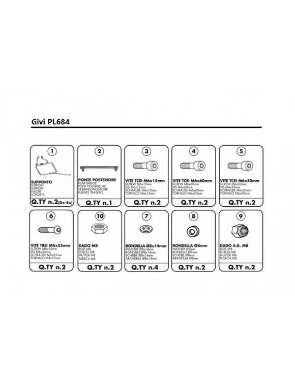 Kit rack latéral GIVI PL684 les valises monookéy,ajustement rétro BMW R1200 GS - 3 Kit rack latéral GIVI PL684 les valises monookéy,ajustement rétro BMW R1200 GS - 3