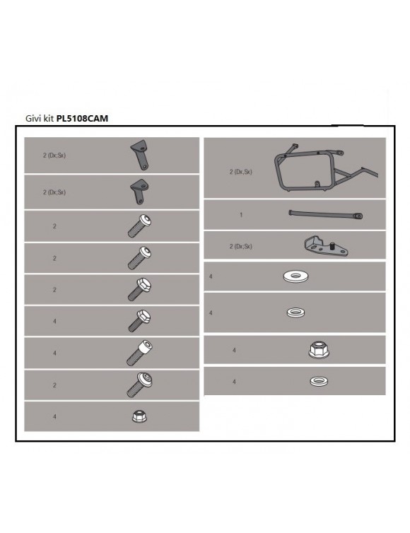 Givi pl5108cam side package salks Monokey Camside Trekker Outback - 3