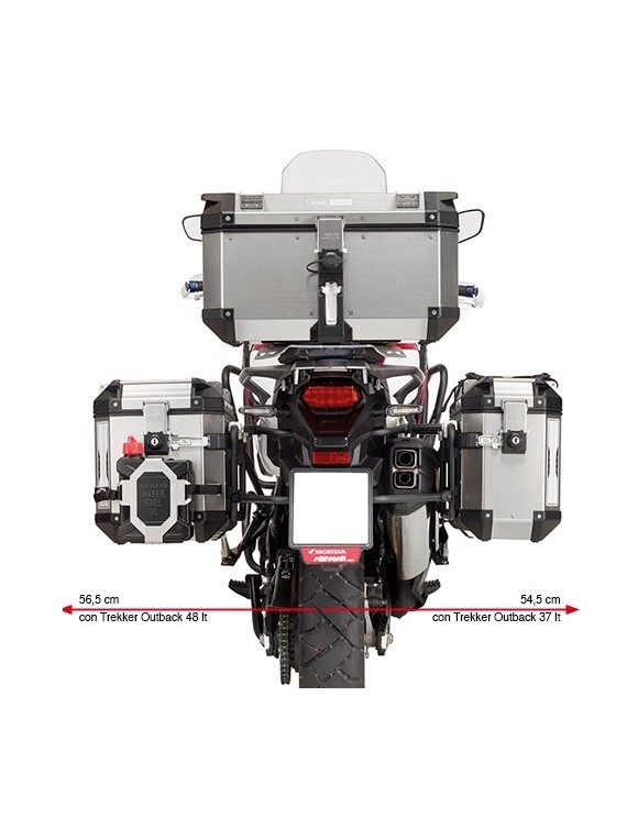 GIVI pl1144cam portaligie x Monokey trekker outbing Honda crf1000l áfrica twin - 2