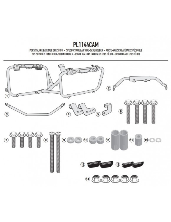 GIVI PL1144CAM PORTALIGIE X Monokey Trekker Outback Honda Crf1000L Afrique Twin - 3