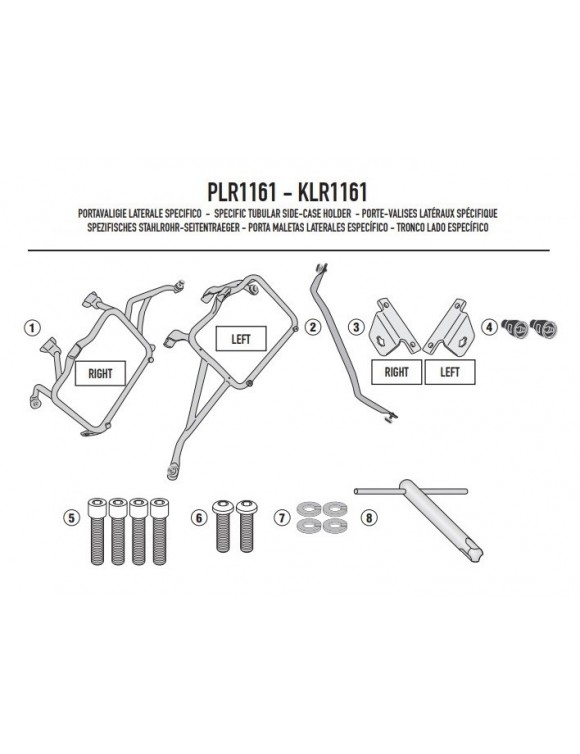 Portavaligie laterale GIVI plr1161 per Monokey/retro fit Honda Africa Twin - 3 Portavaligie laterale GIVI plr1161 per Monokey/retro fit Honda Africa Twin - 3