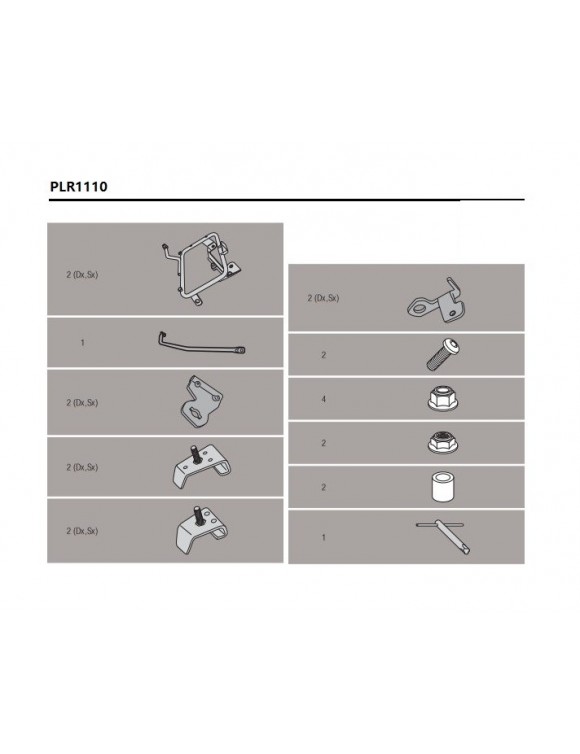 Portavaligie a rimozione rapida GIVI plr1110 per bauletto Monokey/retrofit Honda - 3 Portavaligie a rimozione rapida GIVI plr1110 per bauletto Monokey/retrofit Honda - 3