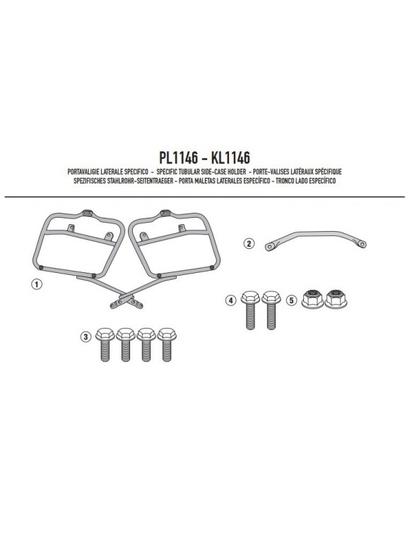 GIVI pl1146 side rack monkey/retro fit HONDA NC750X/s - 2