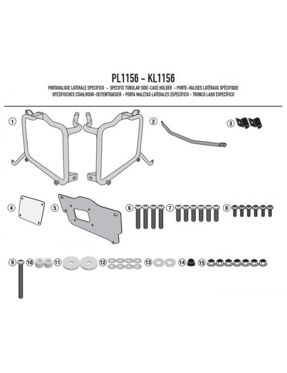 GIVI pl1156 side rack monokey/retrofit HONDA X-ADV 750 RETROFIT - 2