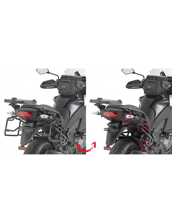 Support latéral GIVI PLRR4113 Singe/Relofit Kawasaki Versys Vasycases