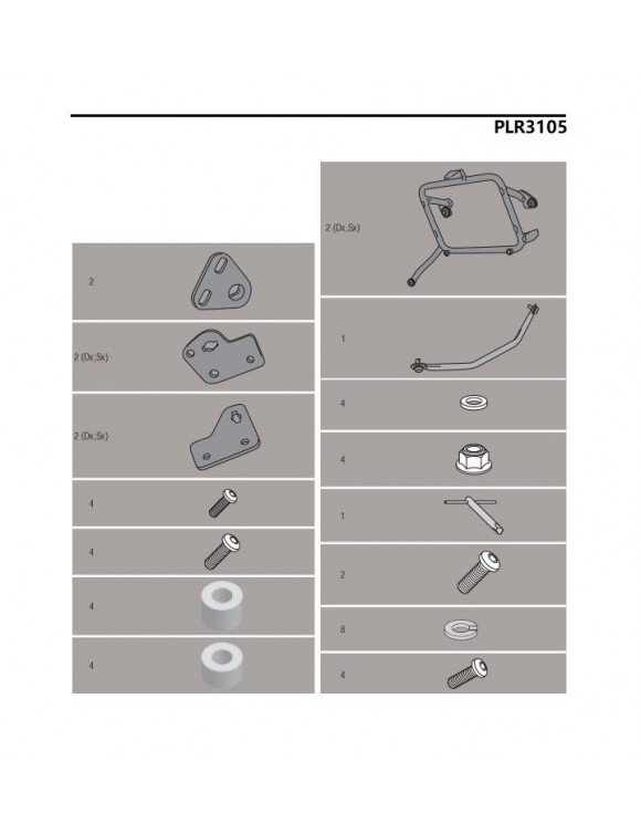 Suppression rapirack latéral PLR3105 Monokey/Releform suzuki DL1000 - 3