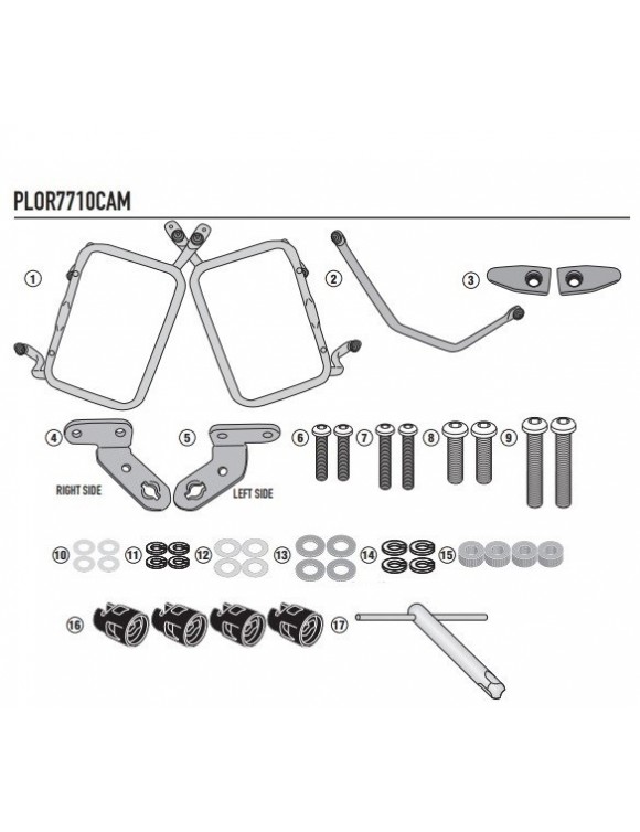 Portavaligie laterale GIVI plor7710cam per Monokey Trekker Outback KTM 790 adv/r - 2