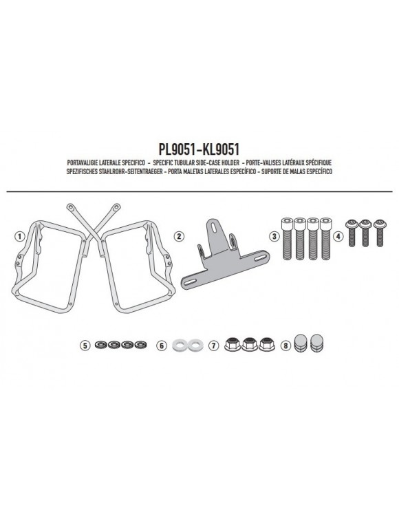 Portavaligie laterale GIVI pl9051 per Monokey e22 Royal Enfield Interceptor 650 - 2