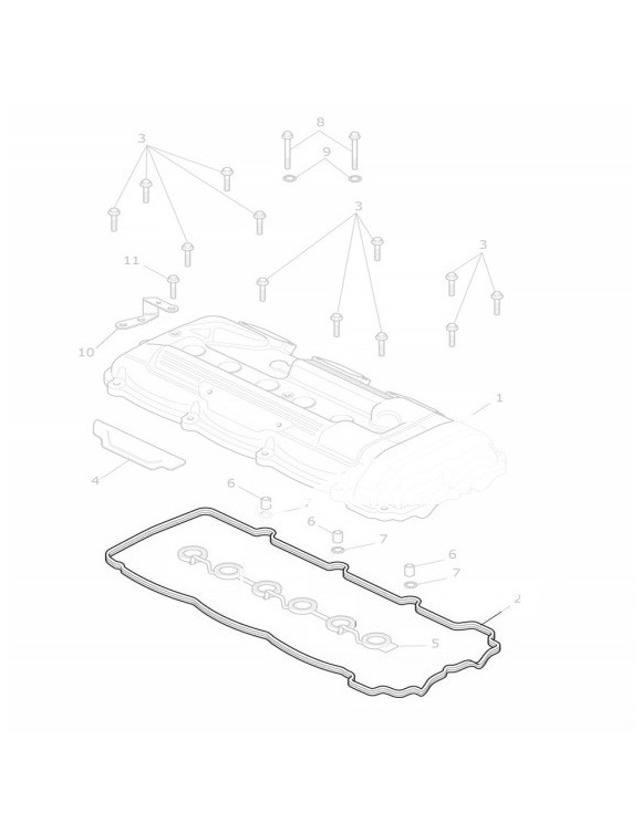Gasket la cubierta del motor T1261459 Triumph Rocket 3 R/GT/TFC - 3 Gasket la cubierta del motor T1261459 Triumph Rocket 3 R/GT/TFC - 3