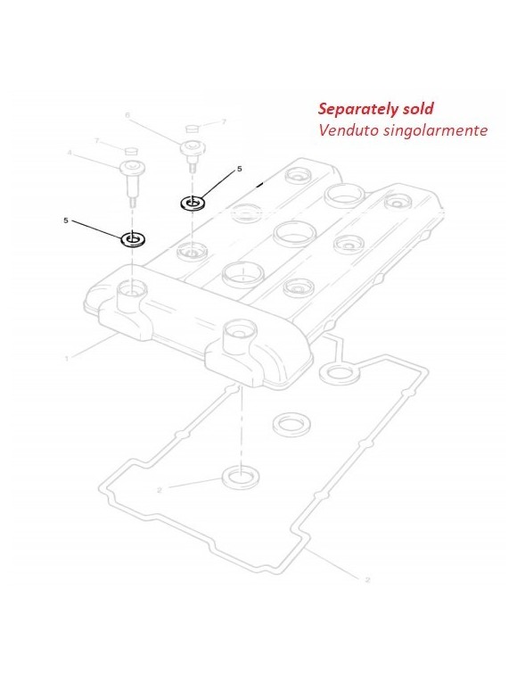 Guarnizione coperchio distribuzione, Triumph t1260309, venduto singolarmente - 3 Guarnizione coperchio distribuzione, Triumph t1260309, venduto singolarmente - 3
