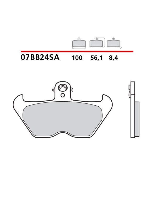 Couple Front Brake Pads Sintered Brembo 07BB24SA BMW K/R 1000/1200 - 3 Couple Front Brake Pads Sintered Brembo 07BB24SA BMW K/R 1000/1200 - 3