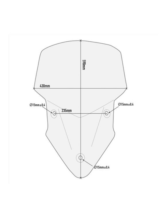 Transparente Windschutzscheibe GIVI Ducati Ducati 950/950s/1200/1260 - 2
