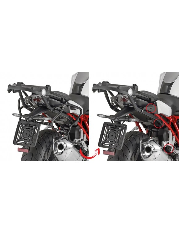 exiones soporte lateral Eliminación rápida GIVI PLXR5117 BMW R1200 R/R/RS - 2