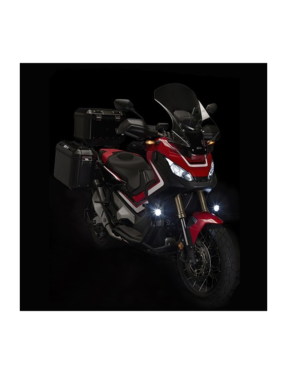 Couple LED Spotlights 14W Aluminium Universal Antique GIVI S322 Noir homologué - 3