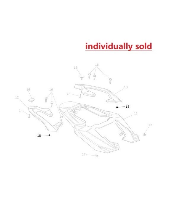 Piedino in gomma maniglione posteriore, ricambio orignale Triumph t3450263 - 3 Piedino in gomma maniglione posteriore, ricambio orignale Triumph t3450263 - 3