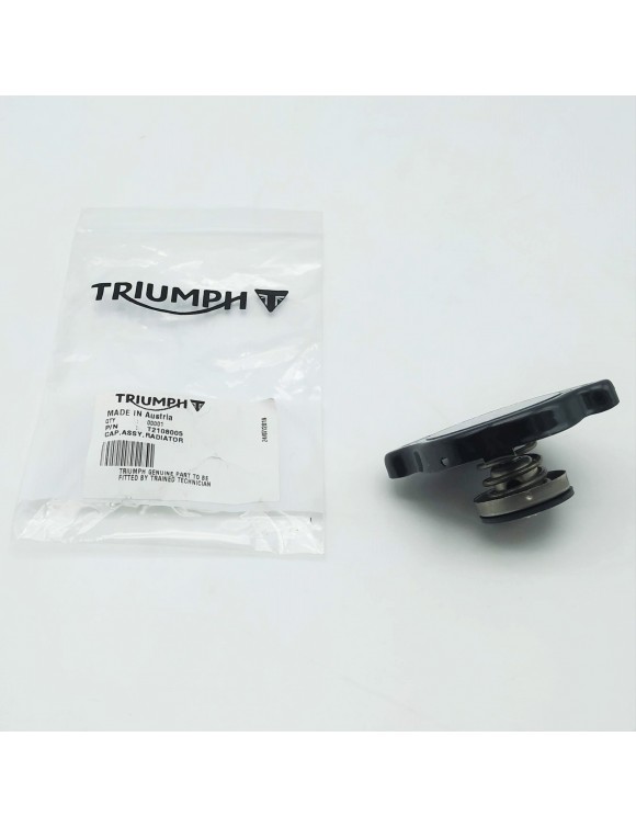 Bouchon de radiateur noir authentique Triumph t2108005 - 1 Bouchon de radiateur noir authentique Triumph t2108005 - 1