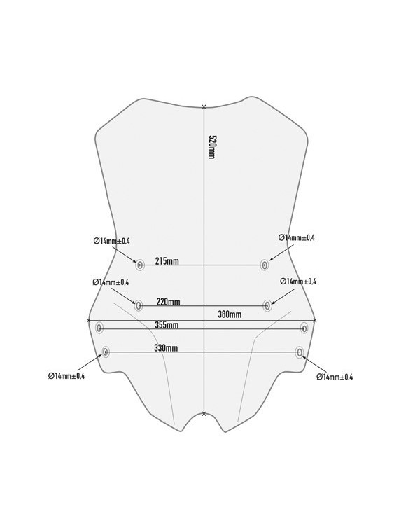 Cupolino parabrezza trasparente GIVI d8703st Benelli TRK502 - TRK502 x - 3
