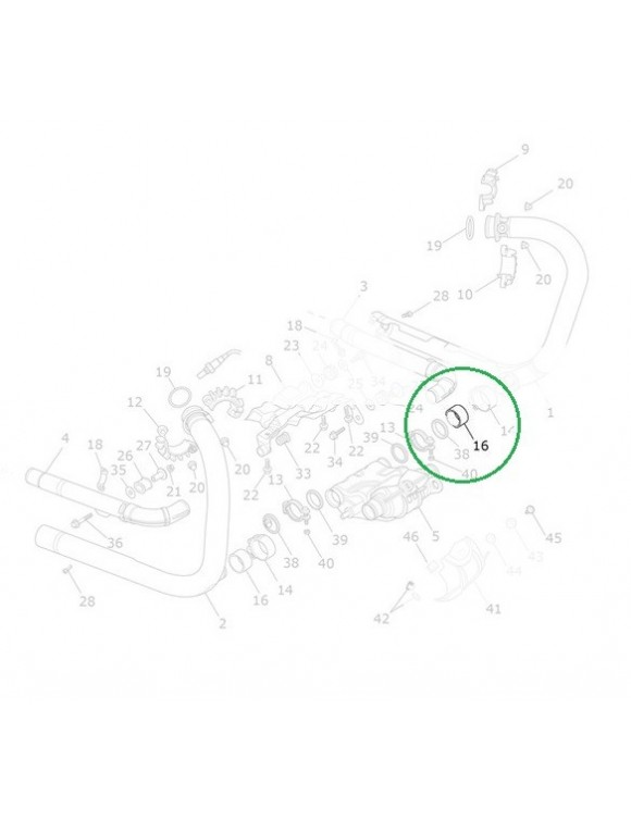 Junta colector escape,Triumph T2202346 Reemplazo - 2 Junta colector escape,Triumph T2202346 Reemplazo - 2