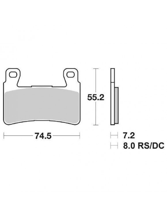 Coppia pastiglie freno anteriore SBS 734HS Honda CB 400-1100-1300, CBr 600-919, vtr - 2