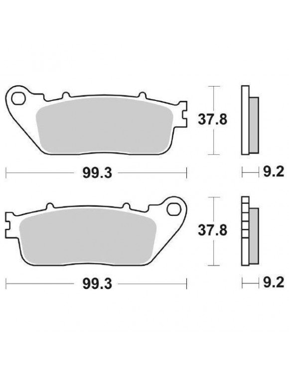 Juego de pastillas de freno trasero SBS 862ls Honda vfr 800-1200 - CB 1000 r - 2