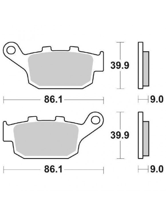 Pareja Pastillas freno traseras SBS 881LS HONDA CB-CBR-NC-X-ADV,KAWASAKI,SUZUKI - 2