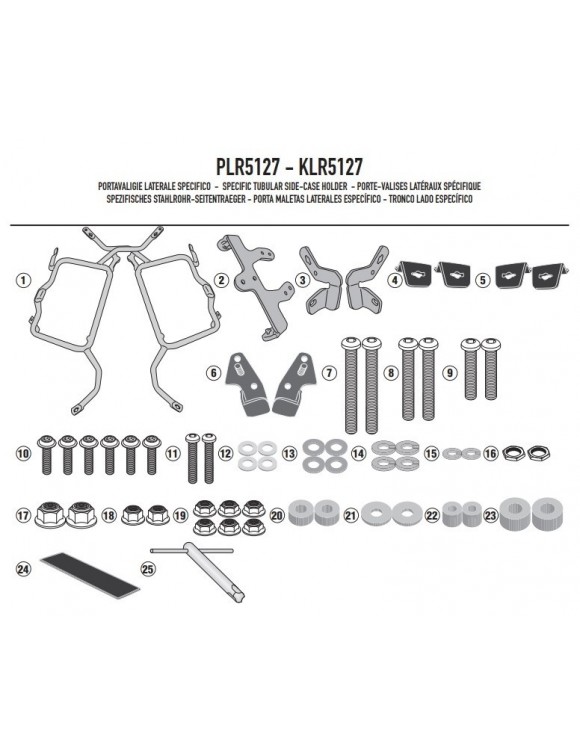 Kit eliminación lateral eliminación rápida GIVI PLR5127 Monokey-retro FIT - 3 Kit eliminación lateral eliminación rápida GIVI PLR5127 Monokey-retro FIT - 3