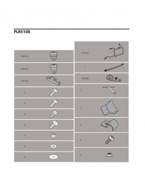 Soporte lateral Soportes Remoción rápida GIVI PLR5108 MONOKEY® BMW R1200 GS - 5