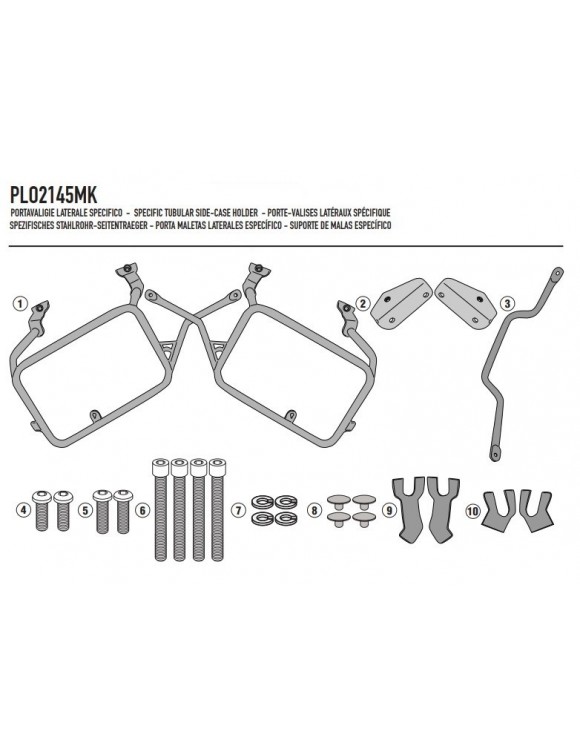 Portavaligie laterale GIVI plo2145mk per pl one-fit Monokey Yamaha Tenere 700 - 3