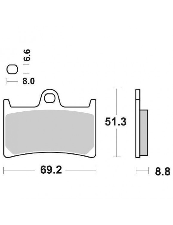 Pads frein avant SBS 634HS YAMAHA TZR,T-MAX,FZ6,YZF,MT-01/07/09,FZ8,XV - 2