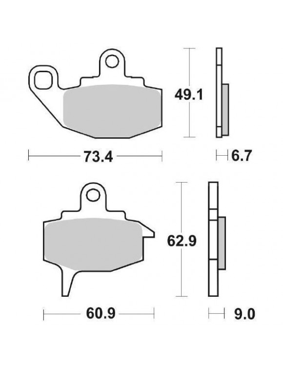 Coppia pastiglie freno anteriore SBS 602hf Kawasaki kx 125-500, klr 650 - 2 Coppia pastiglie freno anteriore SBS 602hf Kawasaki kx 125-500, klr 650 - 2