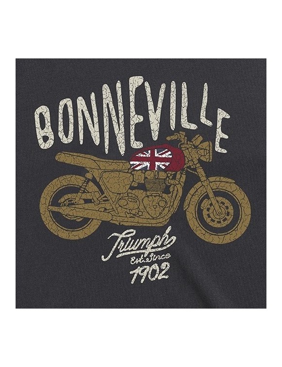 T-shirt moto uomo in cotone Triumph ashwell nero - 3