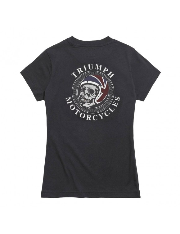 T-shirt da donna in cotone originale Triumph boleigh nero mtss21018 - 2