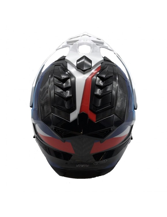 Casco LS2 MX701 Explorer Carbono Frontier Azul/Rojo -06