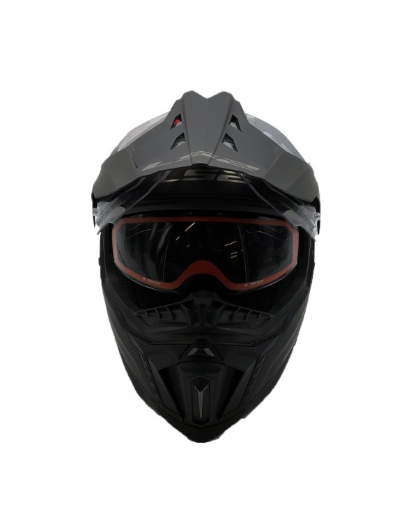 Casco Moto Integrale in HPFC LS2 MX701 Explorer Solid Matt Nero Opaco - 3