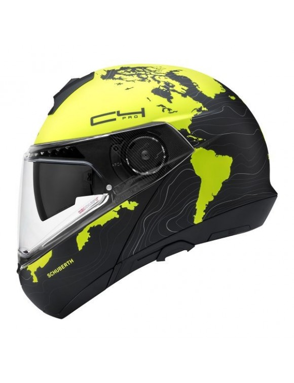 Casco moto modular Schuberth C4 Pro negro/mate amarillo magnitud amarillo - 4