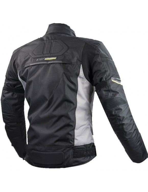 Veste moto tournée 3 saisons imperméable ls2 ombre Lady noire Titane/jaune - 5