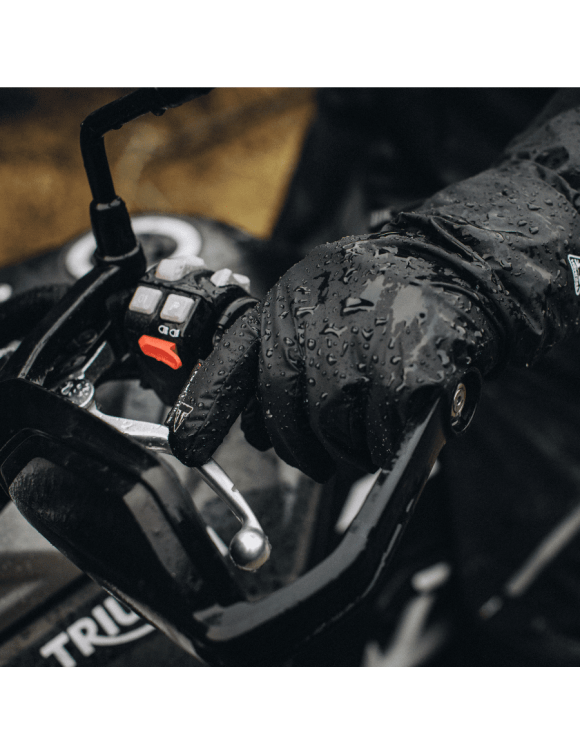 Gants moto Tritech Moto imperméable Triumph pluie sur Noir MFNA2047 - 3