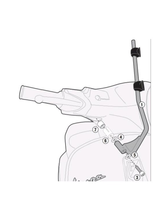 Kit completo parabrezza GIVI 5608a + attacchi Piaggio Vespa Primavera 50-125-150 - 4 Kit completo parabrezza GIVI 5608a + attacchi Piaggio Vespa Primavera 50-125-150 - 4
