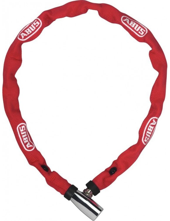 Anti-theft chain with closure Abus 1500 web red 110cm steel in steel
