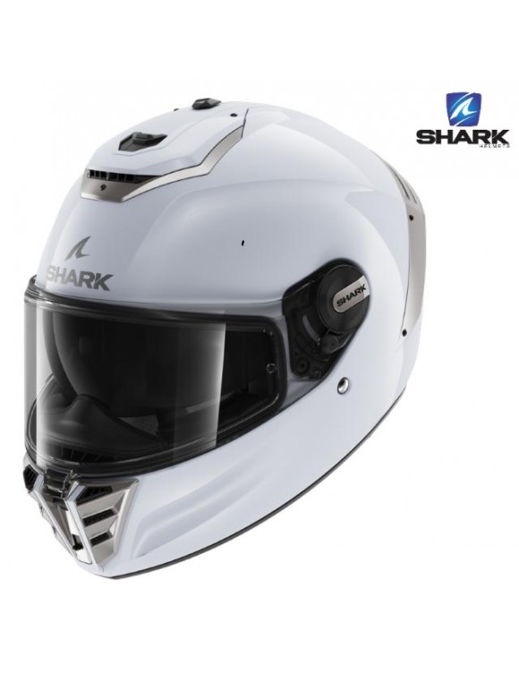 Full Motorcycle Helmet Shark Spartan RS White/Silver He8100EW01