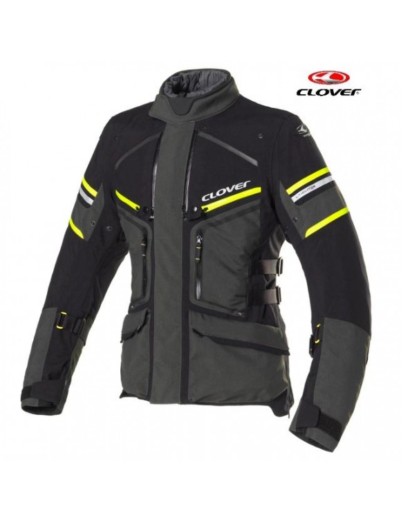 Winter men's touring motorcycle jacket Clover Laminator-2 WP 1710-N/G