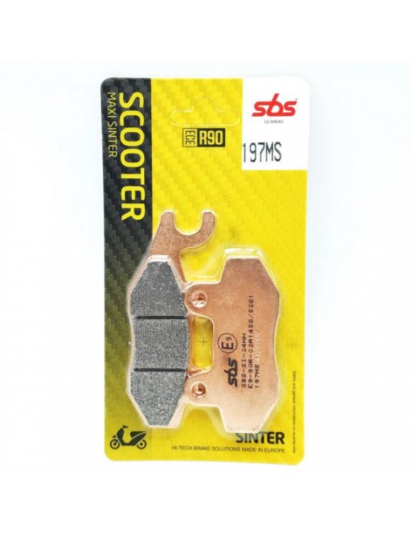 Front brake pads set scooter,SBS 197MS,sintered mix