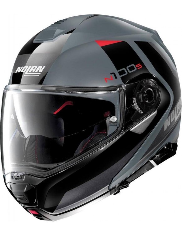 Modular motorcycle helmet NOLAN N100-5 Hilltop N-COM 64 Slate Gray