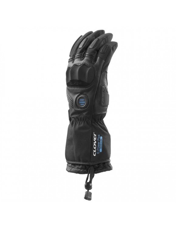 Electrically heated winter motorcycle gloves Clover Polar WP Black 1189