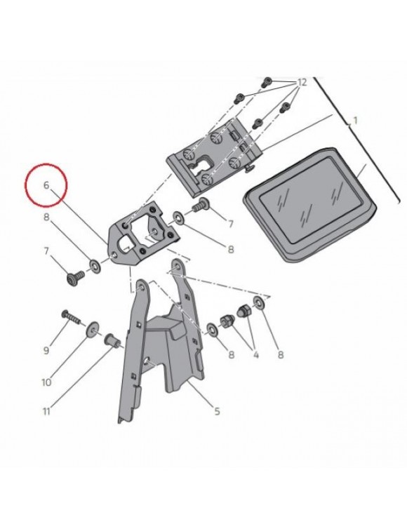 Kit adattatore 97611851AA per garmin zumo 396, Ducati Multistrada 950-1200-1260 - 3