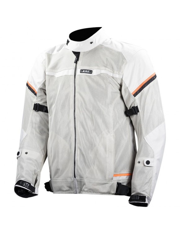 LS2 Riva light gray h-v orange 64100s0108 men's motorcycle jacket